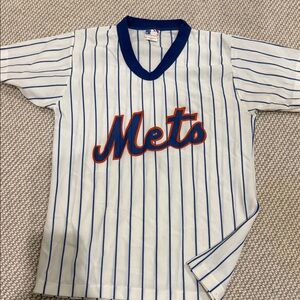 Kids Mets Striped Jersey - Blue and White